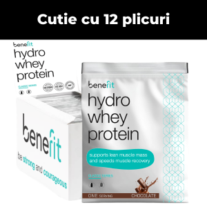12 serv Benefit Hydro Whey Protein Strawberry-Banana 34 g | Proteina din zer hidrolizat