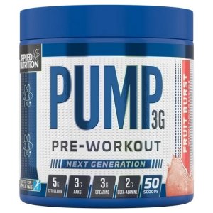Applied Nutrition Pump Pre-Workout Icy Blue Raz 375 g |  Fara cofeina
