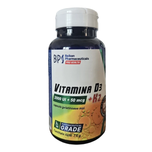 Balkan Pharmaceuticals Vitamina D3 + K2 30 Caps | Vitaminele D3 si K2