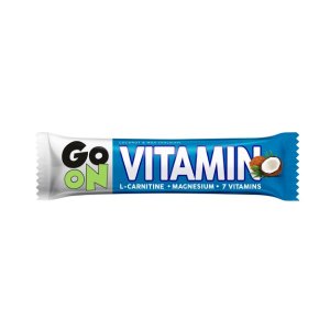 Baton proteic cu vitamine GO ON Vitamin Bar Coconut & Milk Chocolate 50 g