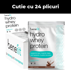 24 serv Benefit Hydro Whey Protein Strawberry-Banana 34 g | Proteina din zer hidrolizat