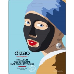 Black BOTOmask | Mască de față cu acid hialuronic și cărbune, tip șervețel, Dizao, 1 buc