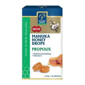 Bomboane cu miere de Manuka MGO 400+, propolis & vitamina C Manuka Health 15 Drops