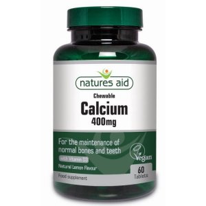 Calciu 400 mg Natures Aid 60 Tablete de mestecat