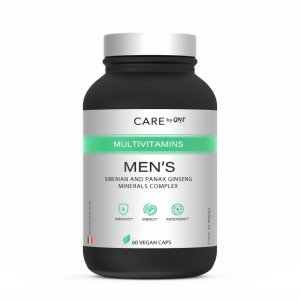 Care by QNT Men's 60 Veg Caps | Complex de minerale cu ginseng siberian & panax pentru barbati