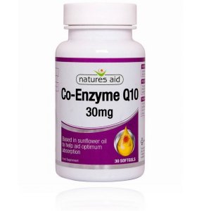 Co-Enzima Q10 30 mg Natures Aid 30 Capsule gelatinoase