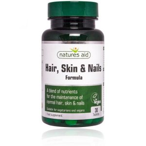 Formulă pentru sănătatea părului, pielii și unghiilor Natures Aid 90 Tablete