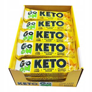 GO ON Keto Bar Peanut Butter 50 g | Baton proteic cu unt de arahide
