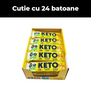 GO ON Keto Bar Peanut Butter 50 g | Baton proteic cu unt de arahide
