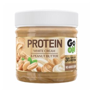GO ON Protein White Cream & Peanut Butter 180 g | Crema proteica cu arahide prajite