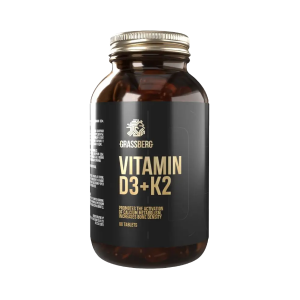 Grassberg D3 + K2 60 tabs | Vitaminele D3 si K2