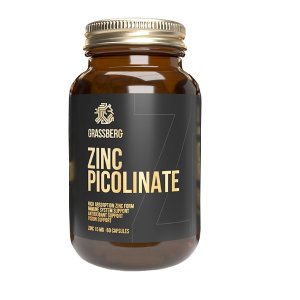 Grassberg Zinc Picolinate 15 mg, 60 Caps | Picolinat de zinc