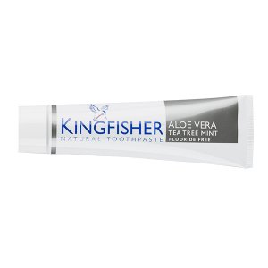 Pastă de dinți cu aloe vera, arbore de ceai și mentă fără fluor Kingfisher 100 ml