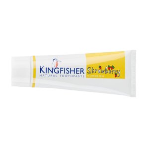 Pastă de dinți cu căpșune fără fluor pentru copii Kingfisher 75 ml