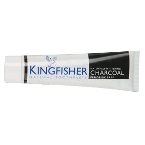 Pasta de dinti cu carbune activ fara fluor pentru albirea dintilor Kingfisher 100 ml