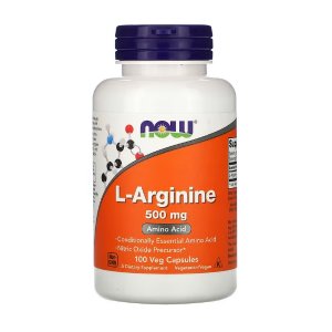 NOW L-Arginine 500 mg, 100 Veg Caps | L-Arginina