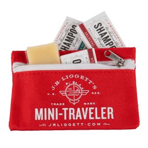 Mini-Traveler | Set de 4 mini-șampoane solide + mini-portfard J.R. Liggett’s