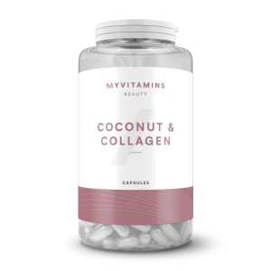 MyVitamins Beauty Coconut + Collagen 60 Caps | Ulei de cocos, colagen & vit. C pentru păr, piele și unghii
