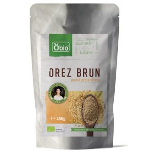 Orez brun pudră proteică Obio 250 g