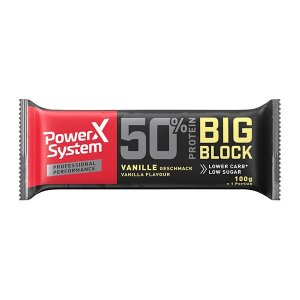 Power System 50% Protein Big Block Bar Chocolate 100 g | Baton proteic
