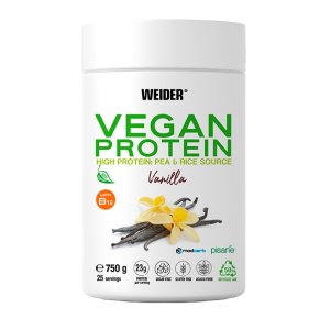 Weider Vegan Protein Iced Cappuccino 750 g | Proteina vegetala din mazare & orez