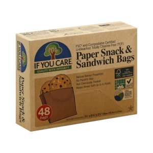 Pungi de hârtie pentru snacks-uri & sandviciuri If You Care | 48 buc