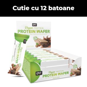 QNT Vegan Protein Wafer Hazelnut 35 g | Napolitana proteica vegana