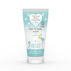 Șampon & loțiune de curățare cu gălbenele pentru bebeluși Mumma Love Organics 200 ml