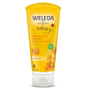 Șampon și loțiune de curățare cu gălbenele Weleda Baby 200 ml