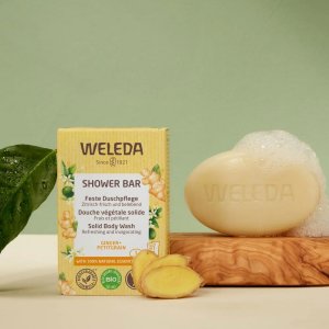Săpun solid vegetal pentru duș cu ghimbir + petitgrain Weleda 75 g