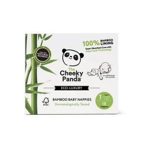 Scutece eco din bambus The Cheeky Panda nr. 1 – 2-5 kg | 18 buc