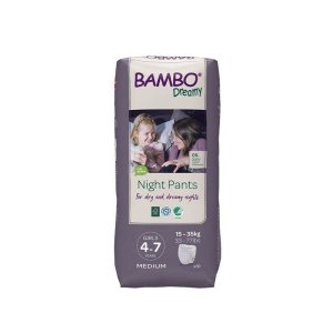 Scutece nocturne tip chiloței pentru fete Bambo Dreamy - Medium - 4-7 ani / 15-35 kg | 10 buc 