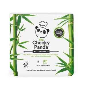 Set de 2 role de prosoape de bucătărie din bambus 100% natural The Cheeky Panda 