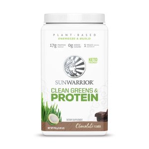 Sunwarrior Clean Greens & Protein Chocolate 750 g | Proteina vegetala organica 