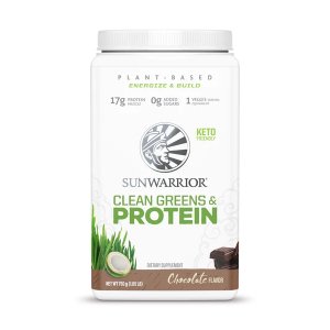 Sunwarrior Clean Greens & Protein Chocolate 750 g | Proteină vegetală organică