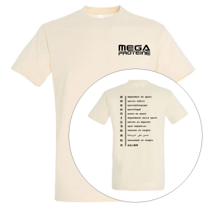 Tricou Mega Proteine Dependent de Sport bej