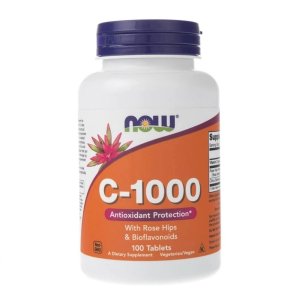 NOW C-1000 100 Tabs | Vitamina C 1000 mg, cu macese & bioflavonoide