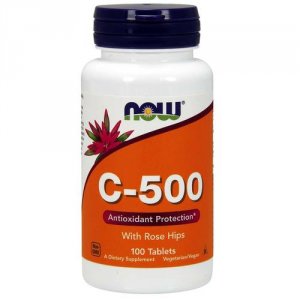Vitamina C cu macese NOW C-500