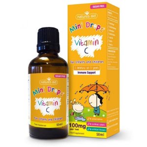 Vitamina C lichida pentru bebelusi si copii Natures Aid 50 ml
