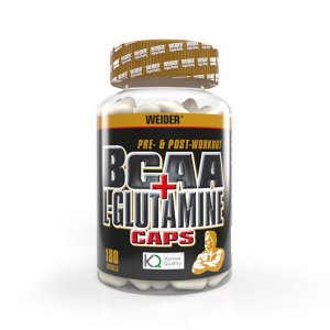 Weider BCAA + L-Glutamine 180 Caps | Aminoacizi BCAA + Glutamina capsule