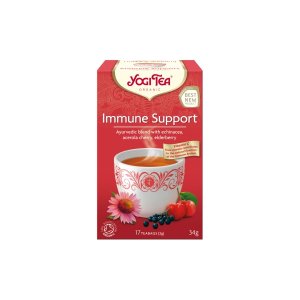 Yogi Tea Immune Support | Ceai organic de echinacea, acerola & măceșe | 17 plicuri