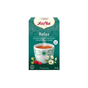 Yogi Tea Relax | Ceai organic de flori de tei, flori de musetel & macese | 17 plicuri