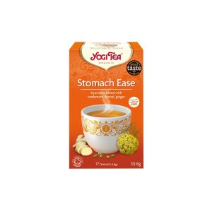 Yogi Tea Stomach Ease | Ceai organic pentru digestie ușoară cu cardamom, chimen dulce & ghimbir | 17 plicuri