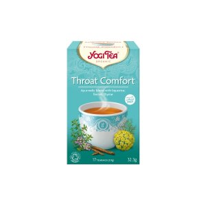 Yogi Tea Throat Comfort | Ceai organic de lemn dulce, chimen dulce & cimbru | 17 plicuri