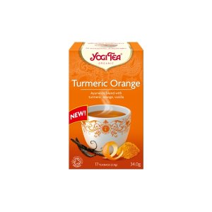 Yogi Tea Turmeric Orange | Ceai organic de curcuma, portocale & vanilie | 17 plicuri